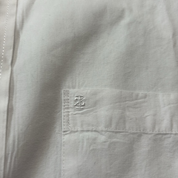 IZOD Cotton White Pocket Long Sleeve Button Down Shirt sz 4XLT - Picture 4 of 11